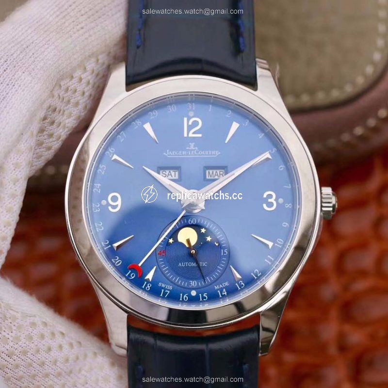 Replica Jaeger-LeCoultre Master Calendar 1558420 Blue Dial OM Factory Replica Jaeger-LeCoultre Master Calendar 1558420 Blue Dial OM Factory