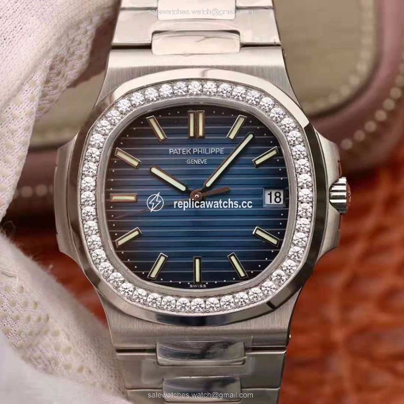 Replica Patek Philippe Nautilus 5711 PF Factory Diamond Bezel Blue Dial Replica Patek Philippe Nautilus 5711 PF Factory Diamond Bezel Blue Dial