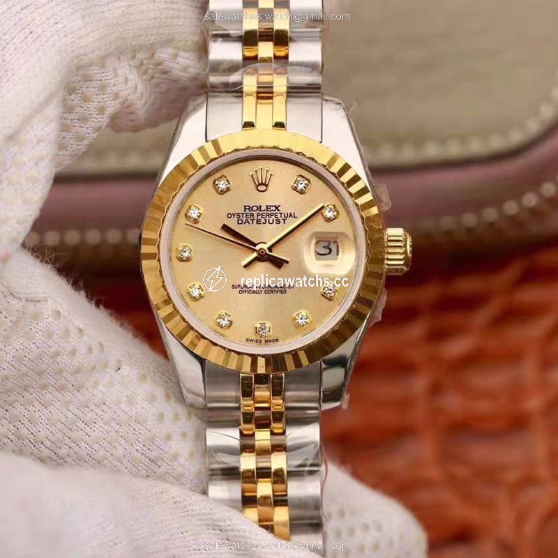 Replica Rolex Lady Datejust 28mm 18K Gold Dial Replica Rolex Lady Datejust 28mm 18K Gold Dial