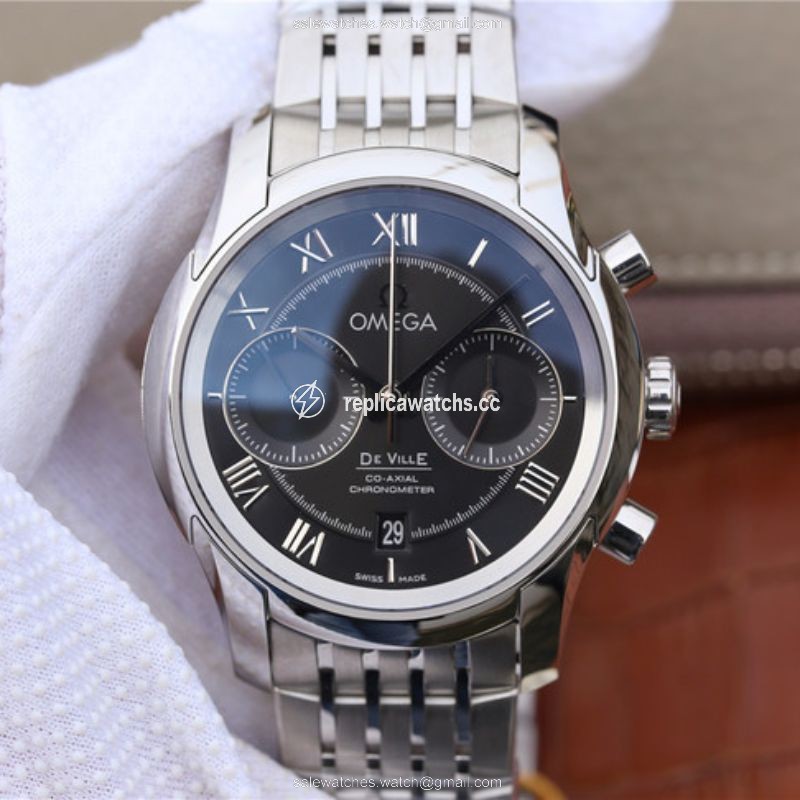 Replica Omega De Ville Chronograph 42MM 431.10.42.51.01.001 OM Factory Black Dial Replica Omega De Ville Chronograph 42MM 431.10.42.51.01.001 OM Factory Black Dial
