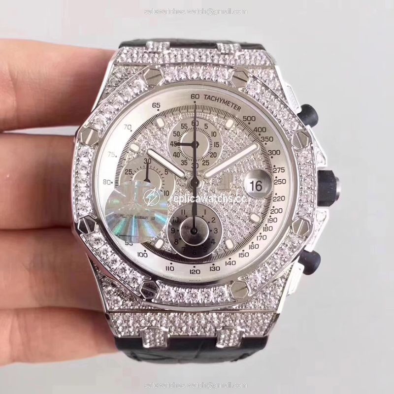 Replica Audemars Piguet Royal Oak Offshore 26067BC.ZZ.D002CR.01 JF Factory Diamonds Dial Replica Audemars Piguet Royal Oak Offshore 26067BC.ZZ.D002CR.01 JF Factory Diamonds Dial