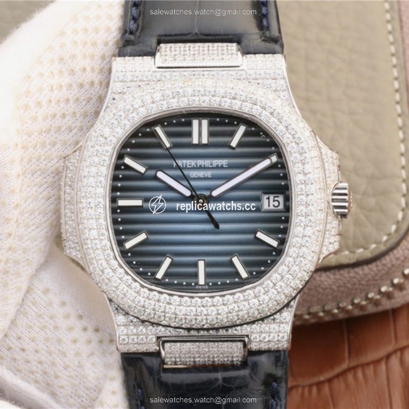 Replica Patek Philippe Nautilus Jumbo 5719/1G-001 KM Factory Blue Dial Replica Patek Philippe Nautilus Jumbo 5719/1G-001 KM Factory Blue Dial