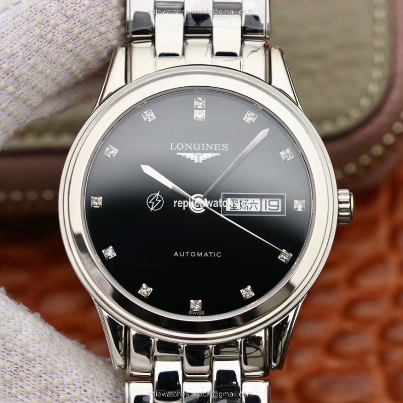 Replica Longines Flagship Double Calendar L4.899.4.12.6 GK Factory Black Dial Replica Longines Flagship Double Calendar L4.899.4.12.6 GK Factory Black Dial