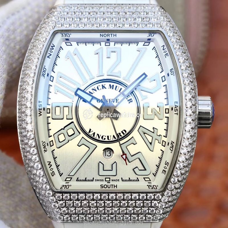 Replica Franck Muller Vanguard V45.SC.DT.D.NBR.CD.5N.NR Silver Dial Replica Franck Muller Vanguard V45.SC.DT.D.NBR.CD.5N.NR Silver Dial
