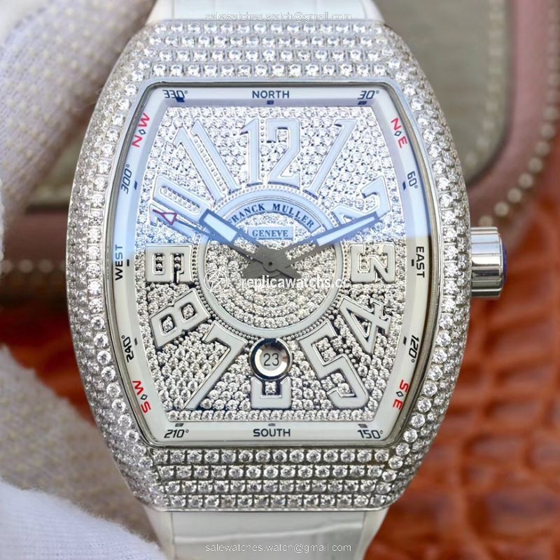 Replica Franck Muller Vanguard V45.SC.DT.D.NBR.CD.5N.NR Diamond Dial Replica Franck Muller Vanguard V45.SC.DT.D.NBR.CD.5N.NR Diamond Dial