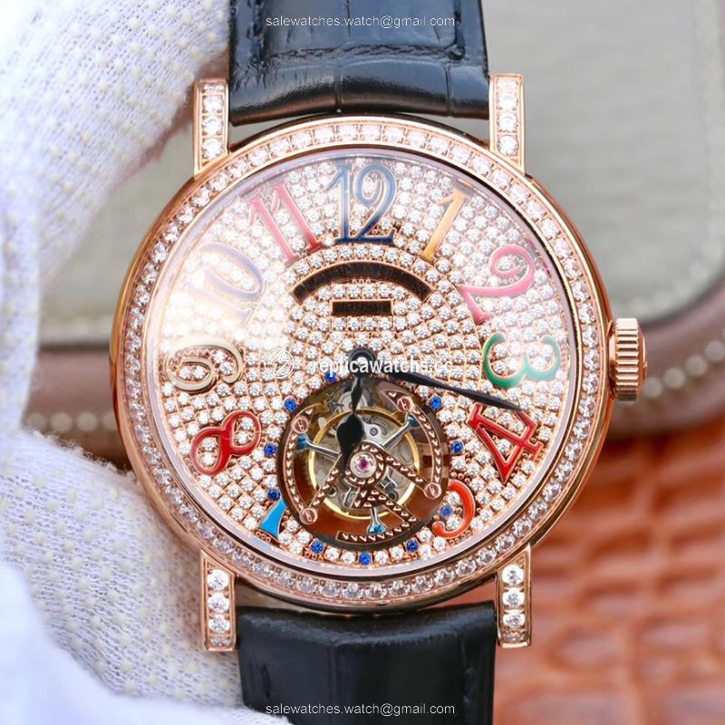 Replica Franck Muller Round Color Dreams Tourbillon 18K Rose Gold Diamond Dial Replica Franck Muller Round Color Dreams Tourbillon 18K Rose Gold Diamond Dial