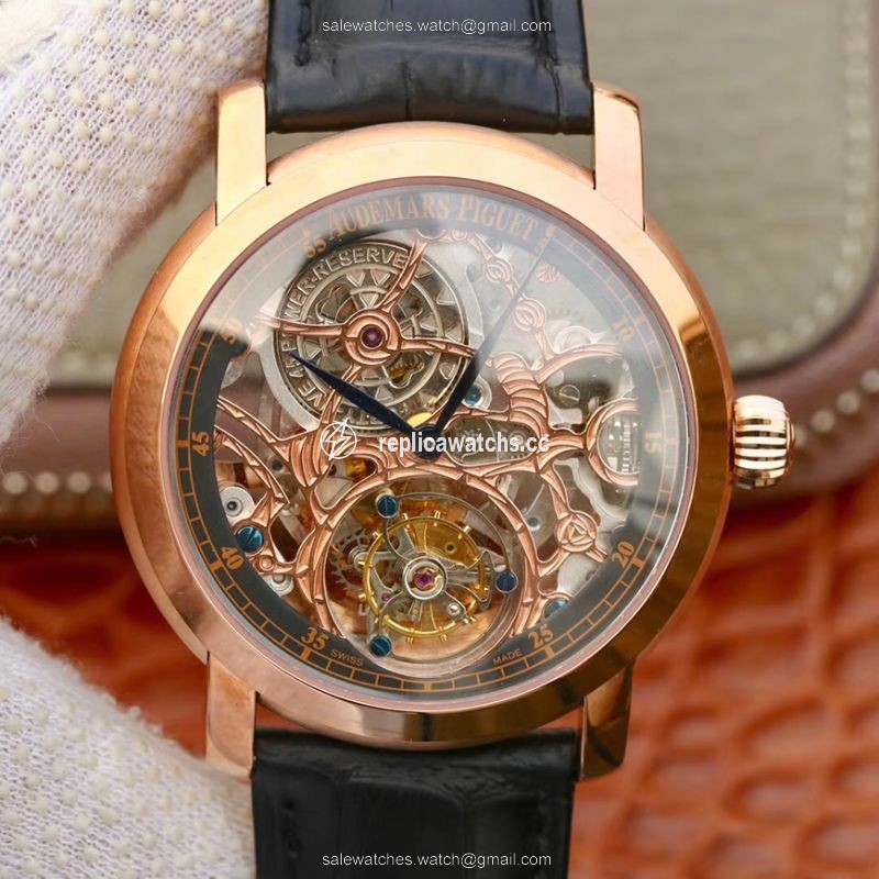 Replica Audemars Piguet Jules Audemars Tourbillon 26357PT.ZZ.D028CR.01 18K Rose Gold Skeleton Dial Replica Audemars Piguet Jules Audemars Tourbillon 26357PT.ZZ.D028CR.01 18K Rose Gold Skeleton Dial