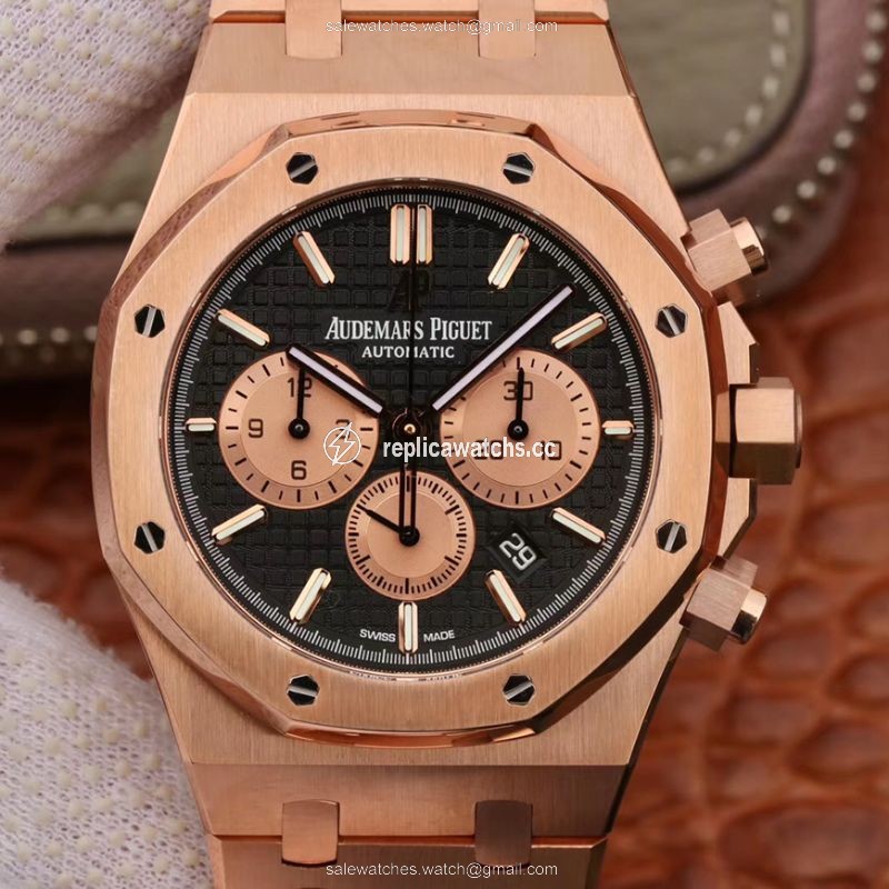 Replica Audemars Piguet Royal Oak Chronograph 18K Rose Gold 26331OR.OO.1220OR.02 OM Factory Black Dial Replica Audemars Piguet Royal Oak Chronograph 18K Rose Gold 26331OR.OO.1220OR.02 OM Factory Black Dial