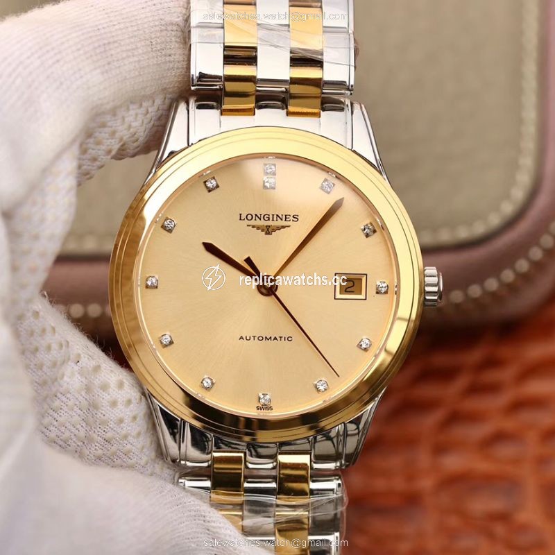 Replica Longines Flagship L4.874.3.37.7 YC Factory Gold Dial Replica Longines Flagship L4.874.3.37.7 YC Factory Gold Dial