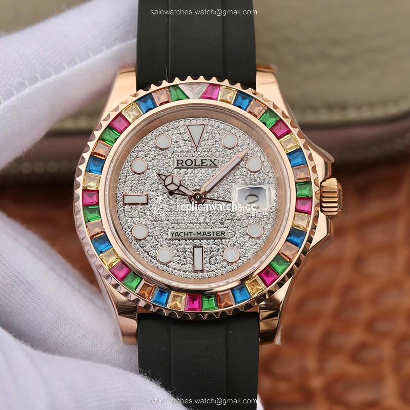 Replica Rolex Oyster Perpetual Yacht Master 116695 Silver Diamonds Dial Replica Rolex Oyster Perpetual Yacht Master 116695 Silver Diamonds Dial