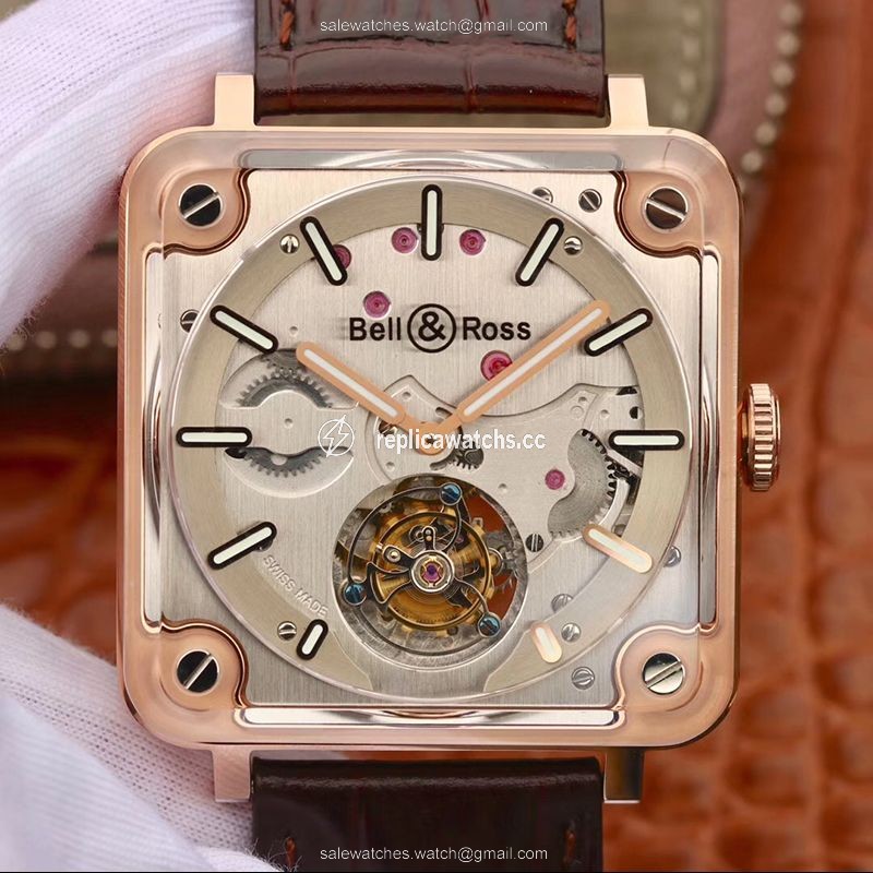 Replica Bell & Ross BR-X2 Tourbillon 18K Rose Gold Stainless Steel Brushed Dial Replica Bell & Ross BR-X2 Tourbillon 18K Rose Gold Stainless Steel Brushed Dial