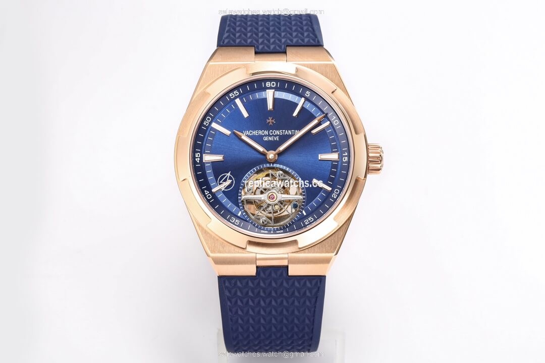 Replica Vacheron Constantin Overseas Tourbillon 6000V/110R-B733 BBR Factory Blue Rubber Strap Replica Vacheron Constantin Overseas Tourbillon 6000V/110R-B733 BBR Factory Blue Rubber Strap