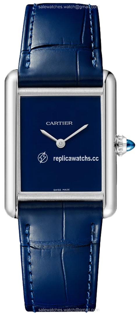 Replica wsta0055 Blue Cartier Tank Must Quartz Ladies Large Midsize Watch Replica wsta0055 Blue Cartier Tank Must Quartz Ladies Large Midsize Watch