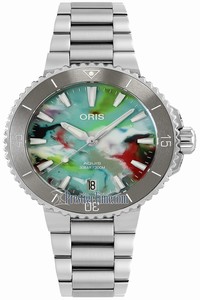 Replica 01 733 7770 4150-Set Upcycle PET Plastic Oris Aquis Date 36.5mm Midsize Watch