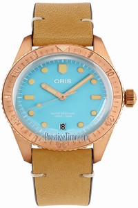 Replica 01 733 7771 3155-07 5 19 04BR Cotton Candy Blue Oris Divers Sixty Five 38mm Midsize Watch