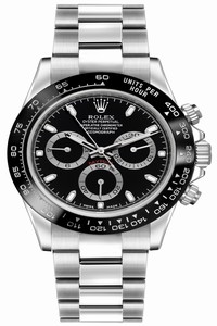 Replica 116500LN Black Rolex Cosmograph Daytona Stainless Steel Mens Watch