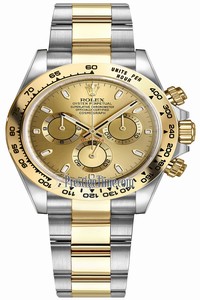 Replica 116503 Champagne Index Oyster Rolex Cosmograph Daytona Steel and Gold Mens Watch