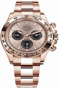 Replica 116505 Sundust Black Index Rolex Cosmograph Daytona Everose Gold Mens Watch