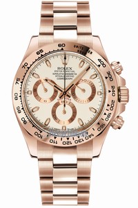 Replica 116505 Ivory Index Rolex Cosmograph Daytona Everose Gold Mens Watch