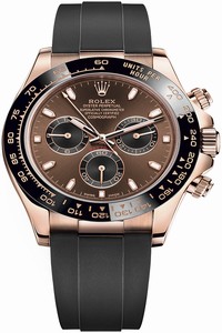 Replica 116515LN Chocolate Black Oysterflex Rolex Cosmograph Daytona Everose Gold Mens Watch