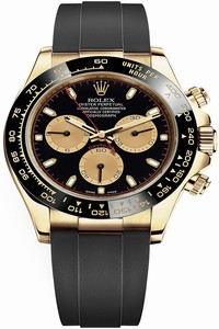 Replica 116518LN Black Champagne Oysterflex Rolex Cosmograph Daytona Yellow Gold Mens Watch