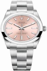 Replica 124200 Pink Rolex Oyster Perpetual 34mm Ladies Watch