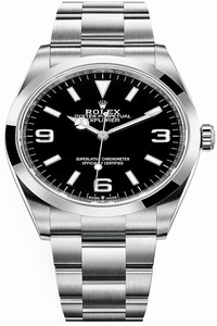 Replica 124270 Black Rolex Explorer 36mm Midsize Watch
