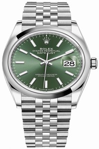 Replica 126200 Mint Green Index Jubilee Rolex Datejust 36mm Stainless Steel Midsize Watch
