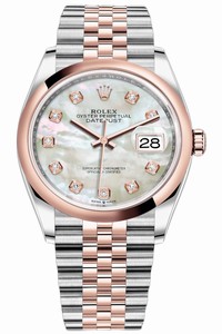 Replica 126201 MOP Diamond Jubilee Rolex Datejust 36mm Stainless Steel and Rose Gold Ladies Watch