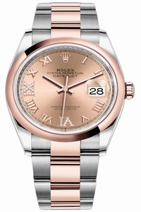 Replica 126201 Rose VI IX Roman Oyster Rolex Datejust 36mm Stainless Steel and Rose Gold Ladies Watch