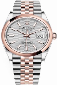 Replica 126201 Silver Fluted Jubilee Rolex Datejust 36mm Stainless Steel and Rose Gold Ladies Watch