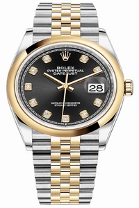 Replica 126203 Black Diamond Jubilee Rolex Datejust 36mm Stainless Steel and Yellow Gold Ladies Watch