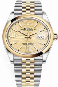 Replica 126203 Golden Palm Jubilee Rolex Datejust 36mm Stainless Steel and Yellow Gold Ladies Watch