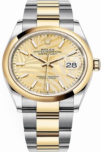 Replica 126203 Golden Palm Oyster Rolex Datejust 36mm Stainless Steel and Yellow Gold Ladies Watch