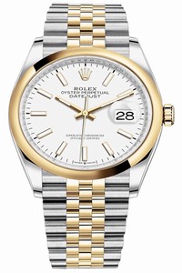 Replica 126203 White Index Jubilee Rolex Datejust 36mm Stainless Steel and Yellow Gold Ladies Watch