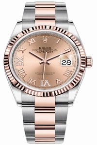 Replica 126231 Rose VI IX Roman Oyster Rolex Datejust 36mm Stainless Steel and Rose Gold Ladies Watch