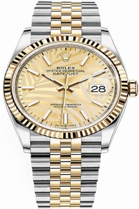 Replica 126233 Golden Palm Jubilee Rolex Datejust 36mm Stainless Steel and Yellow Gold Ladies Watch