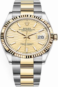 Replica 126233 Golden Fluted Oyster Rolex Datejust 36mm Stainless Steel and Yellow Gold Ladies Watch
