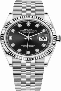 Replica 126234 Black Diamond Jubilee Rolex Datejust 36mm Stainless Steel Midsize Watch