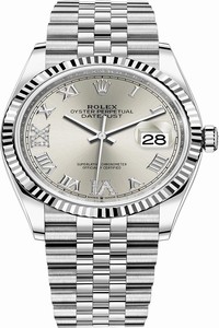 Replica 126234 Silver Roman VI IX Jubilee Rolex Datejust 36mm Stainless Steel Midsize Watch
