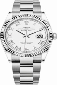 Replica 126234 White Roman Oyster Rolex Datejust 36mm Stainless Steel Midsize Watch