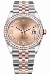Replica 126281RBR Rose VI IX Roman Jubilee Rolex Datejust 36mm Stainless Steel and Rose Gold Ladies Watch