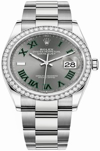 Replica 126284rbr Slate Roman Oyster Wimbledon Rolex Datejust 36mm Stainless Steel Midsize Watch