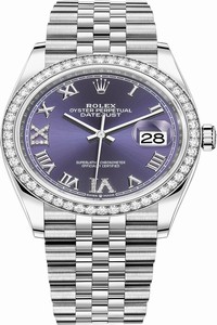 Replica 126284rbr Aubergine Roman VI IX Jubilee Rolex Datejust 36mm Stainless Steel Midsize Watch