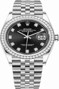 Replica 126284rbr Black Diamond Jubilee Rolex Datejust 36mm Stainless Steel Midsize Watch
