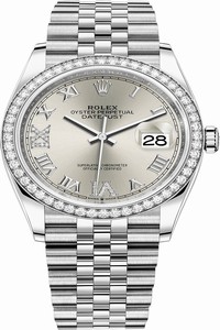 Replica 126284rbr Silver Roman VI IX Jubilee Rolex Datejust 36mm Stainless Steel Midsize Watch
