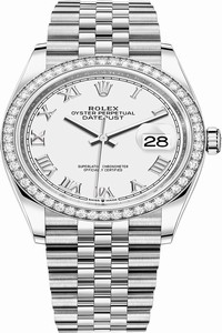 Replica 126284rbr White Roman Jubilee Rolex Datejust 36mm Stainless Steel Midsize Watch