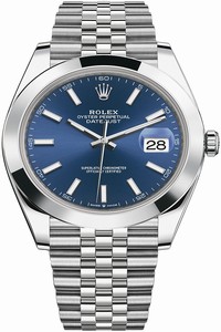 Replica 126300 Blue Index Jubilee Rolex Datejust 41mm Stainless Steel Mens Watch