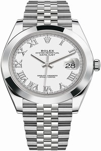 Replica 126300 White Roman Jubilee Rolex Datejust 41mm Stainless Steel Mens Watch