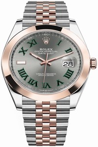 Replica 126301 Slate Roman Jubilee Wimbledon Rolex Datejust 41mm Steel and Everose Gold Mens Watch